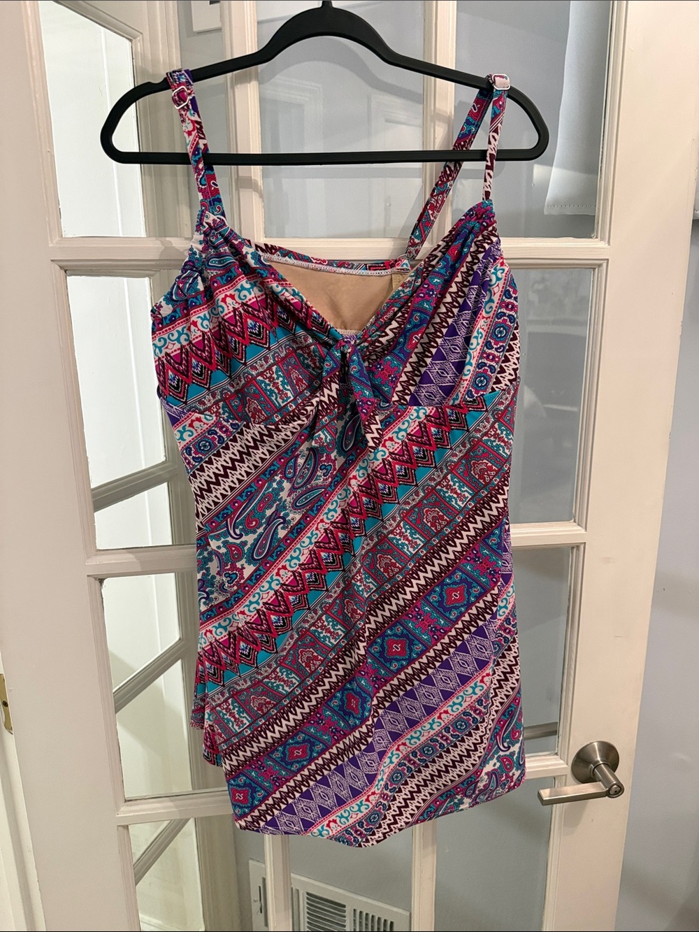 Swimsuits For All Purple Teal Pink Multicolor Printed swim dress